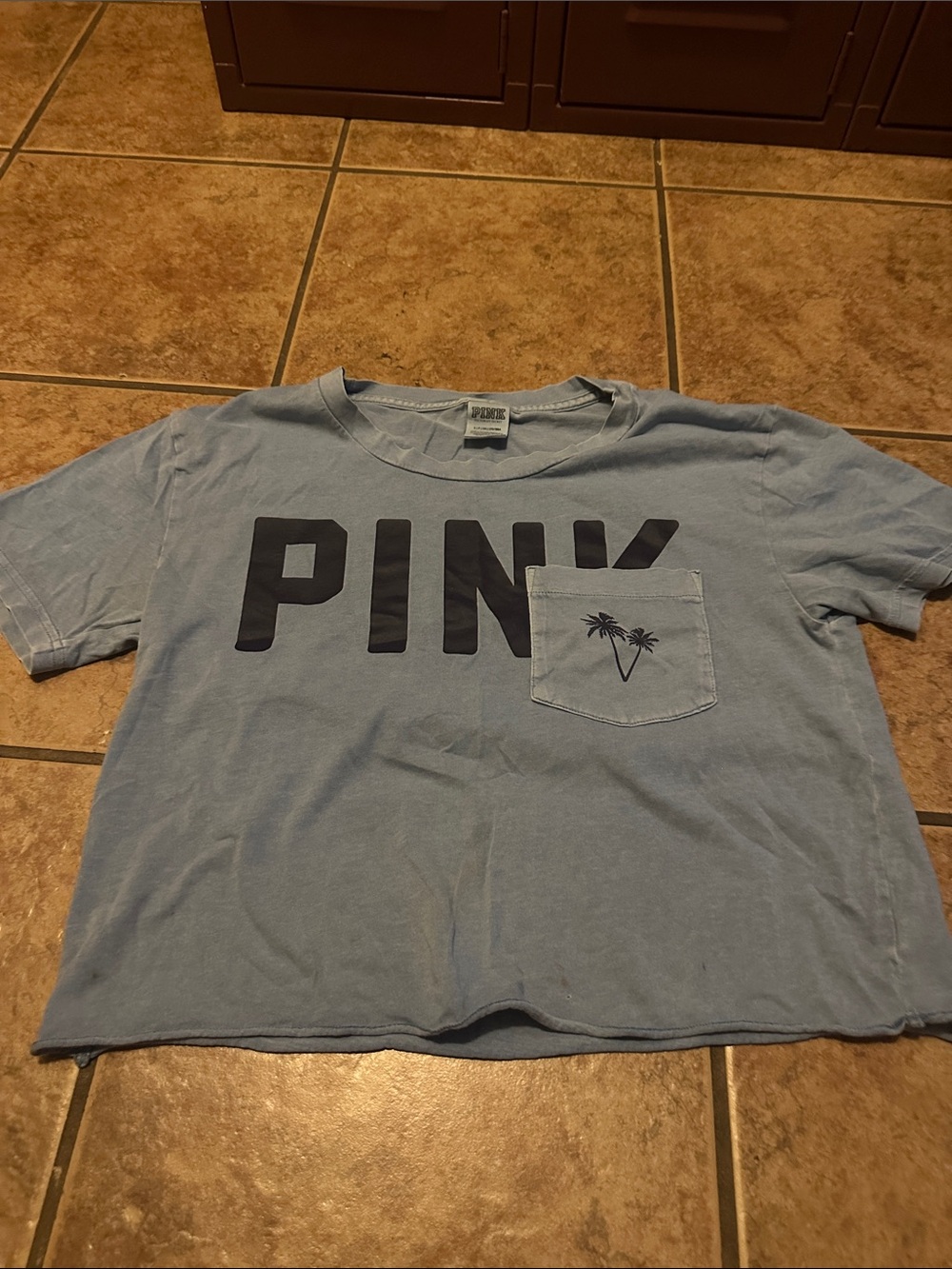 VS Pink cropped T-Shirt With Cute Pocket Size S 🌴